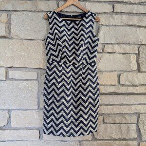 Navy Chevron dress